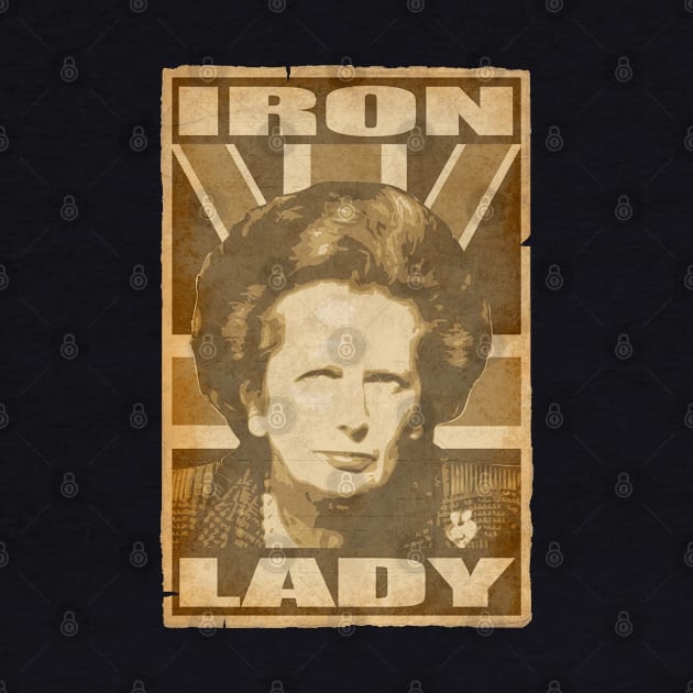 Margaret Thatcher Iron Lady Propaganda Poster Pop Art by Nerd_art